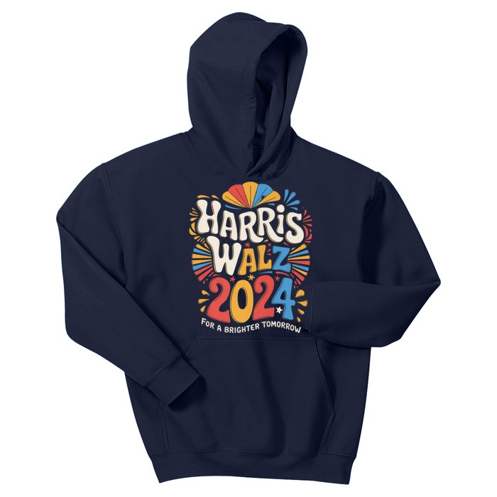 Kamala Harris Tim Waltz Campaign Harris Walz 2024 Election Kids Hoodie