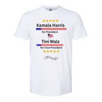 Kamala Harris Tim Walz For President And Vice President Vote Softstyle CVC T-Shirt