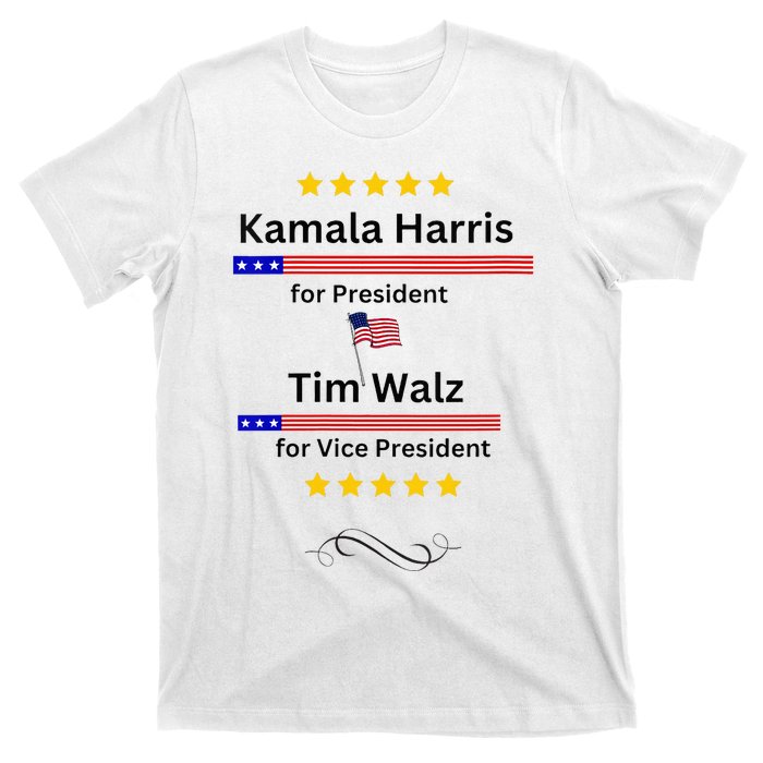 Kamala Harris Tim Walz For President And Vice President Vote T-Shirt