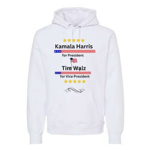 Kamala Harris Tim Walz For President And Vice President Vote Premium Hoodie