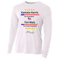 Kamala Harris Tim Walz For President And Vice President Vote Cooling Performance Long Sleeve Crew