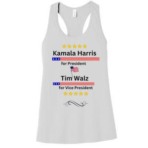 Kamala Harris Tim Walz For President And Vice President Vote Women's Racerback Tank