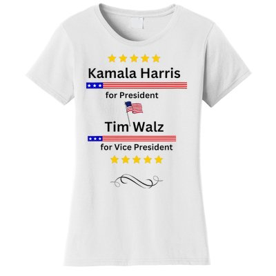 Kamala Harris Tim Walz For President And Vice President Vote Women's T-Shirt