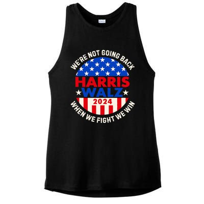 Kamala Harris Tim Walz 2024 When We Fight We Win Ladies PosiCharge Tri-Blend Wicking Tank