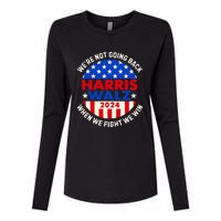 Kamala Harris Tim Walz 2024 When We Fight We Win Womens Cotton Relaxed Long Sleeve T-Shirt