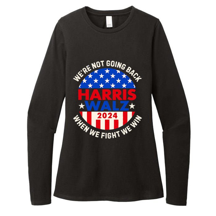 Kamala Harris Tim Walz 2024 When We Fight We Win Womens CVC Long Sleeve Shirt