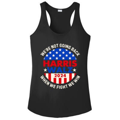 Kamala Harris Tim Walz 2024 When We Fight We Win Ladies PosiCharge Competitor Racerback Tank