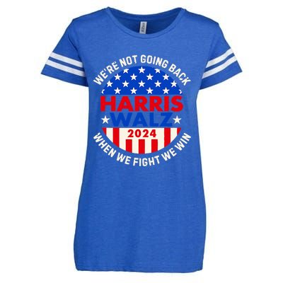 Kamala Harris Tim Walz 2024 When We Fight We Win Enza Ladies Jersey Football T-Shirt