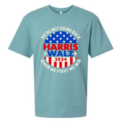 Kamala Harris Tim Walz 2024 When We Fight We Win Sueded Cloud Jersey T-Shirt