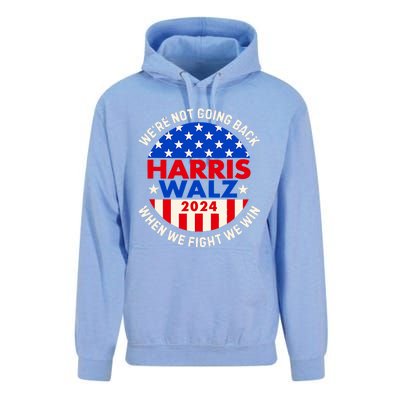 Kamala Harris Tim Walz 2024 When We Fight We Win Unisex Surf Hoodie