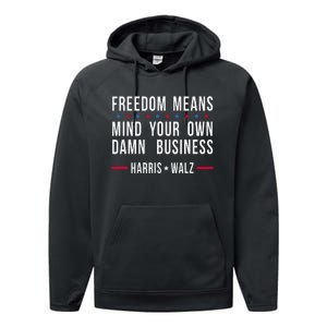 Kamala Harris Tim Walz For President And Vice President Performance Fleece Hoodie