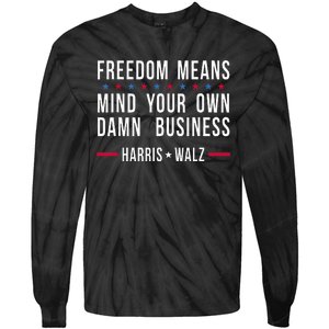 Kamala Harris Tim Walz For President And Vice President Tie-Dye Long Sleeve Shirt