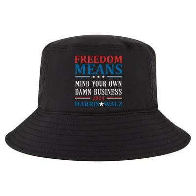 Kamala Harris Tim Walz Mind Your Own Damn Business Cool Comfort Performance Bucket Hat