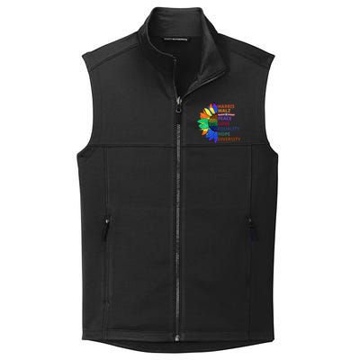 Kamala Harris Tim Walz Waltz Peace Love Equality Hope Diversity Collective Smooth Fleece Vest