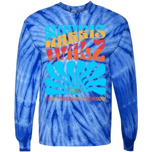 Kamala Harris Tim Walz Waltz Tie-Dye Long Sleeve Shirt