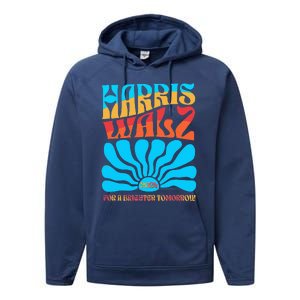 Kamala Harris Tim Walz Waltz Performance Fleece Hoodie