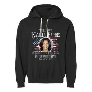 Kamala Harris Tim Walz Inauguration 2025 Victory Memorabilia Garment-Dyed Fleece Hoodie