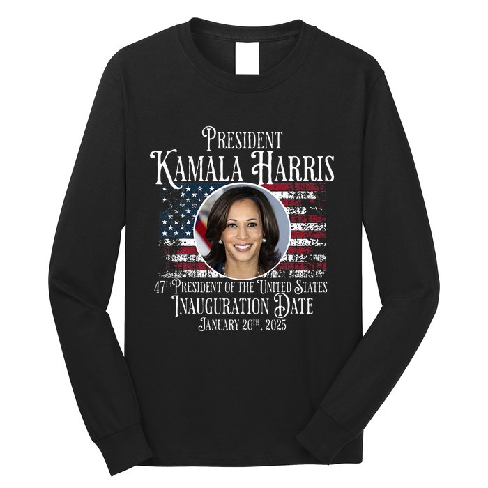 Kamala Harris Tim Walz Inauguration 2025 Victory Memorabilia Long Sleeve Shirt