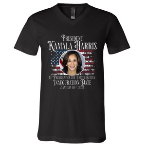 Kamala Harris Tim Walz Inauguration 2025 Victory Memorabilia V-Neck T-Shirt