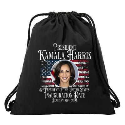 Kamala Harris Tim Walz Inauguration 2025 Victory Memorabilia Drawstring Bag