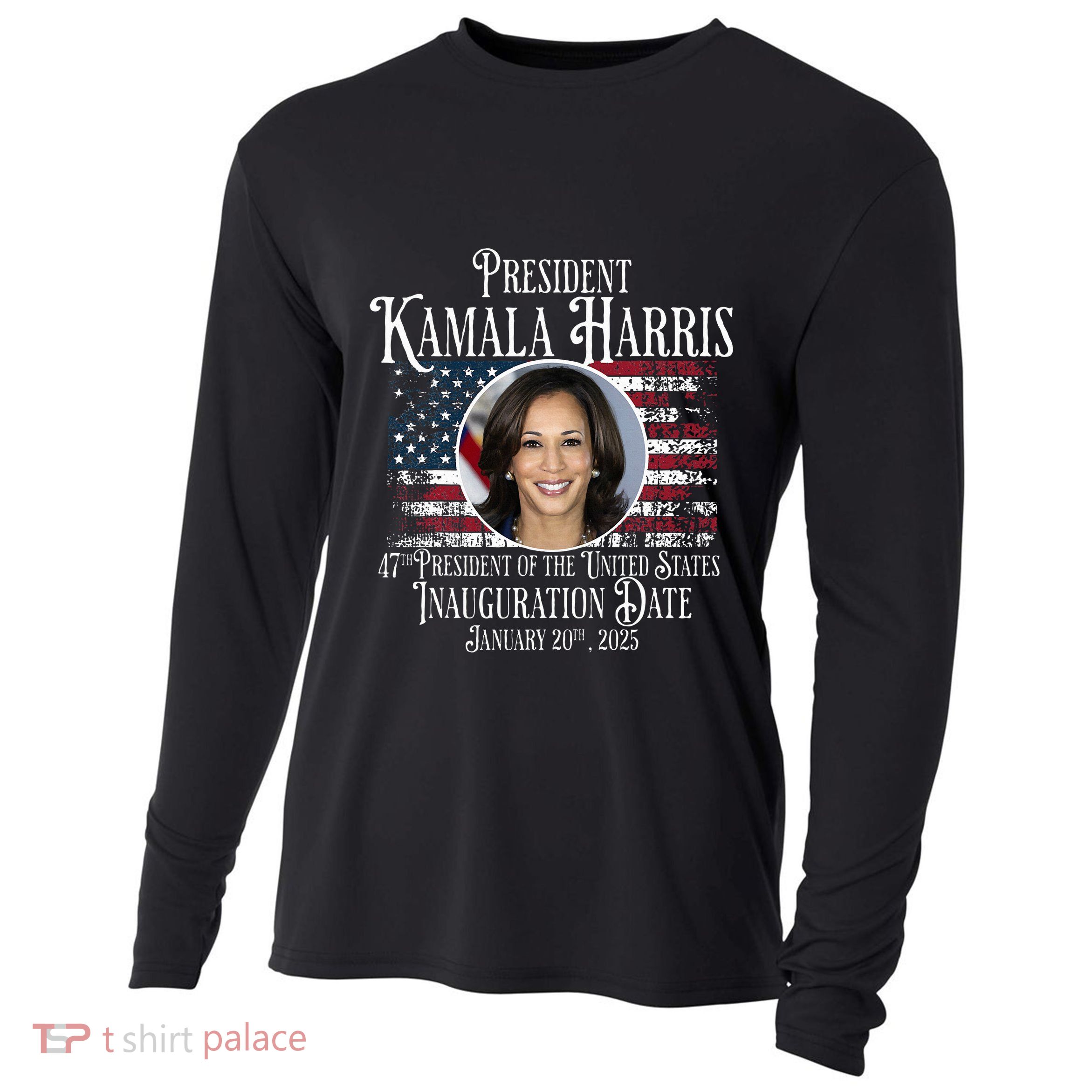 Kamala Harris Tim Walz Inauguration 2025 Victory Memorabilia Cooling Performance Long Sleeve Crew