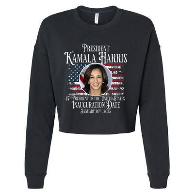 Kamala Harris Tim Walz Inauguration 2025 Victory Memorabilia Cropped Pullover Crew
