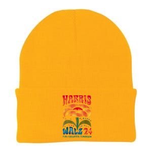 Kamala Harris Tim Walz 2024 Peace Lgbt Harris Walz Waltz Knit Cap Winter Beanie