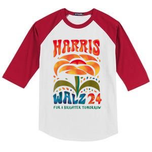 Kamala Harris Tim Walz 2024 Peace Lgbt Harris Walz Waltz Kids Colorblock Raglan Jersey