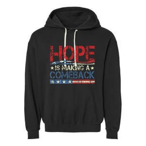 Kamala Harris Tim Waltz 2024 Hope Is Making A Comeback Garment-Dyed Fleece Hoodie