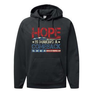 Kamala Harris Tim Waltz 2024 Hope Is Making A Comeback Performance Fleece Hoodie