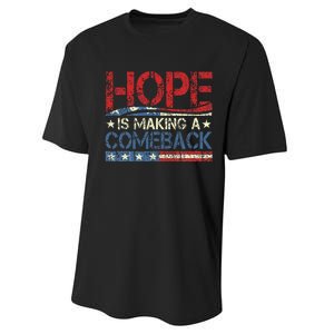 Kamala Harris Tim Waltz 2024 Hope Is Making A Comeback Performance Sprint T-Shirt