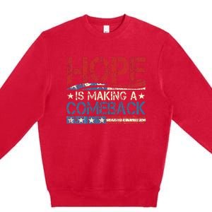 Kamala Harris Tim Waltz 2024 Hope Is Making A Comeback Premium Crewneck Sweatshirt