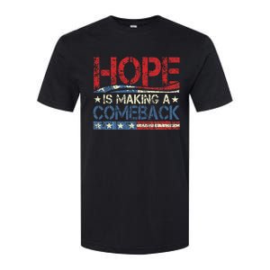 Kamala Harris Tim Waltz 2024 Hope Is Making A Comeback Softstyle CVC T-Shirt