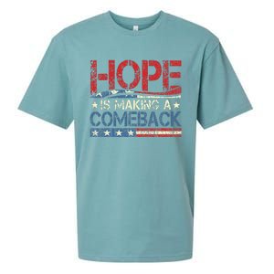 Kamala Harris Tim Waltz 2024 Hope Is Making A Comeback Sueded Cloud Jersey T-Shirt