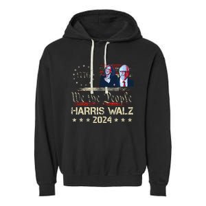 Kamala Harris Tim Walz Waltz Garment-Dyed Fleece Hoodie