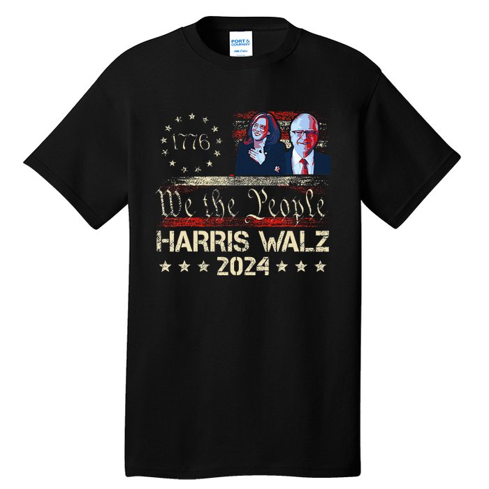 Kamala Harris Tim Walz Waltz Tall T-Shirt