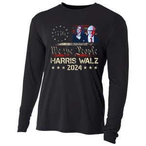 Kamala Harris Tim Walz Waltz Cooling Performance Long Sleeve Crew