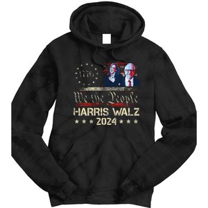 Kamala Harris Tim Walz Waltz Tie Dye Hoodie