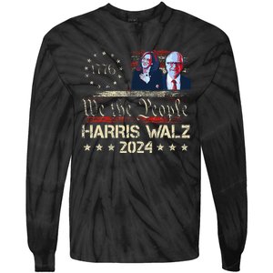 Kamala Harris Tim Walz Waltz Tie-Dye Long Sleeve Shirt