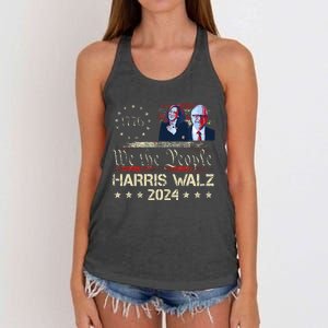 Kamala Harris Tim Walz Waltz Women's Knotted Racerback Tank