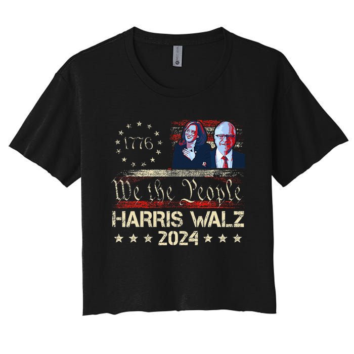 Kamala Harris Tim Walz Waltz Women's Crop Top Tee