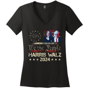 Kamala Harris Tim Walz Waltz Women's V-Neck T-Shirt