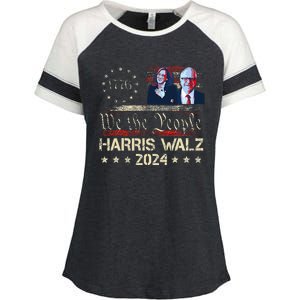 Kamala Harris Tim Walz Waltz Enza Ladies Jersey Colorblock Tee