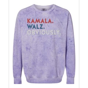 Kamala Harris Tim Walz Obviously 2024 Election Colorblast Crewneck Sweatshirt