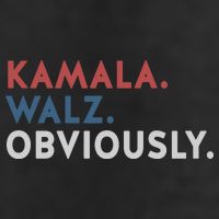 Kamala Harris Tim Walz Obviously 2024 Election 7 Panel Mesh Trucker Snapback Hat