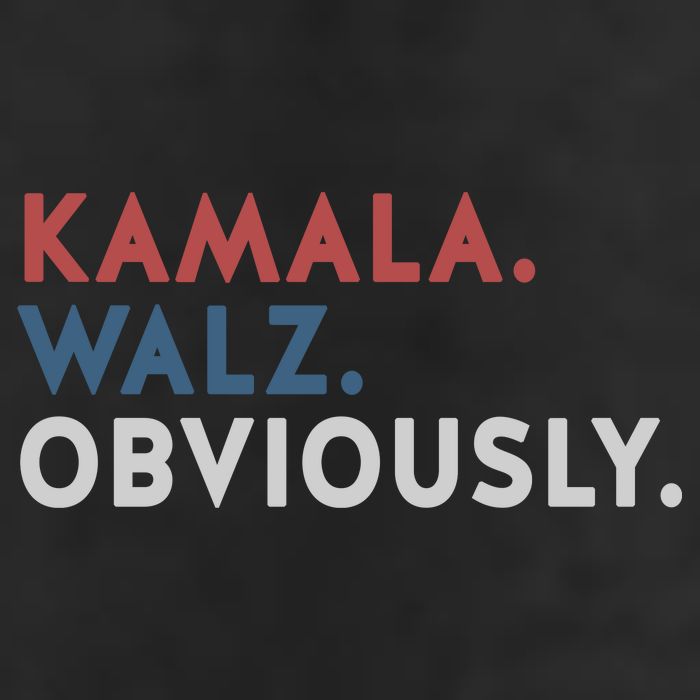 Kamala Harris Tim Walz Obviously 2024 Election 7 Panel Mesh Trucker Snapback Hat