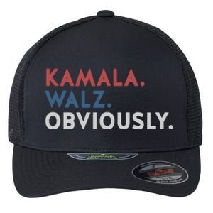 Kamala Harris Tim Walz Obviously 2024 Election Flexfit Unipanel Trucker Cap