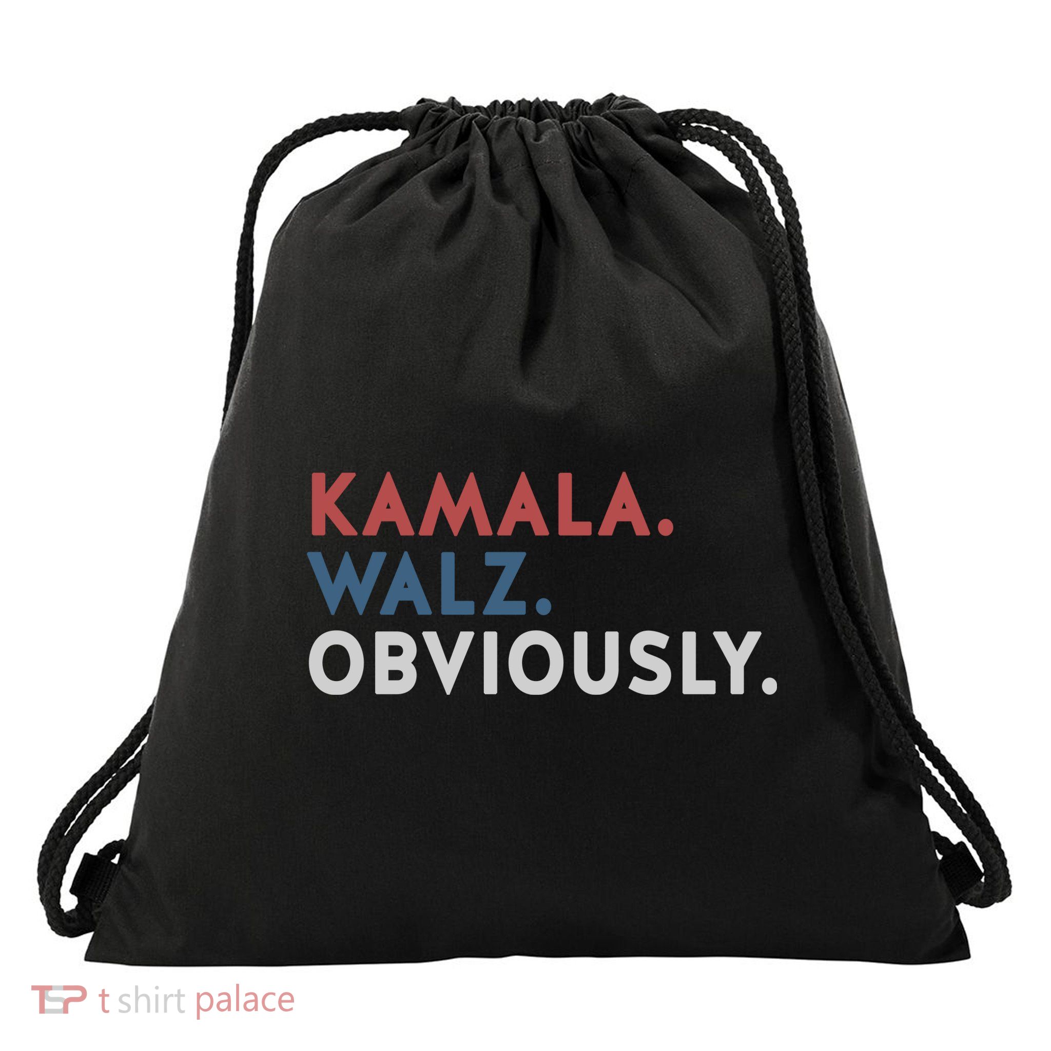 Kamala Harris Tim Walz Obviously 2024 Election Drawstring Bag