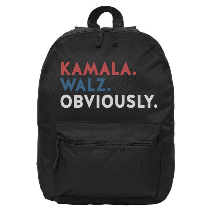 Kamala Harris Tim Walz Obviously 2024 Election 16 in Basic Backpack