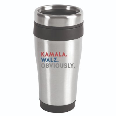 Kamala Harris Tim Walz Obviously 2024 Election 16oz Travel Tumbler